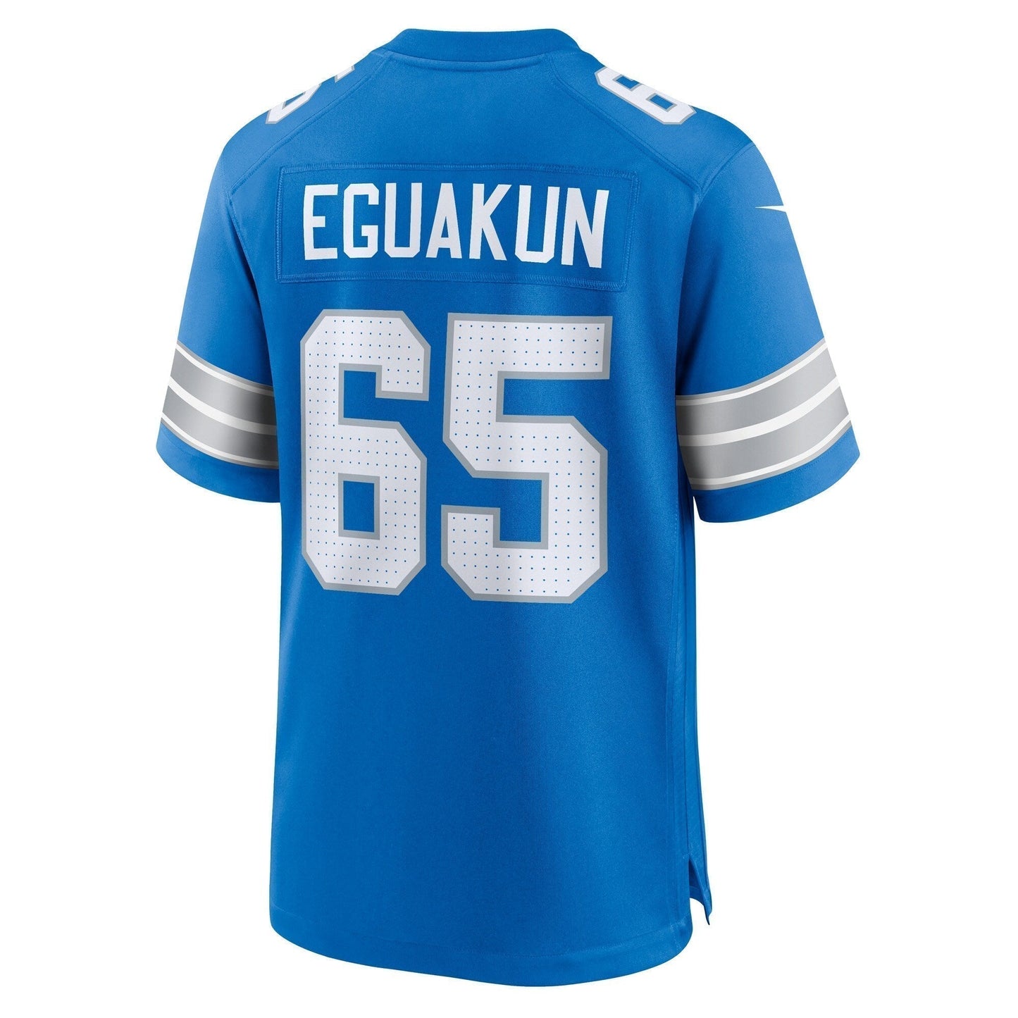 Kingsley Eguakun Detroit Lions Game Jersey - Blue football jersey product view 3