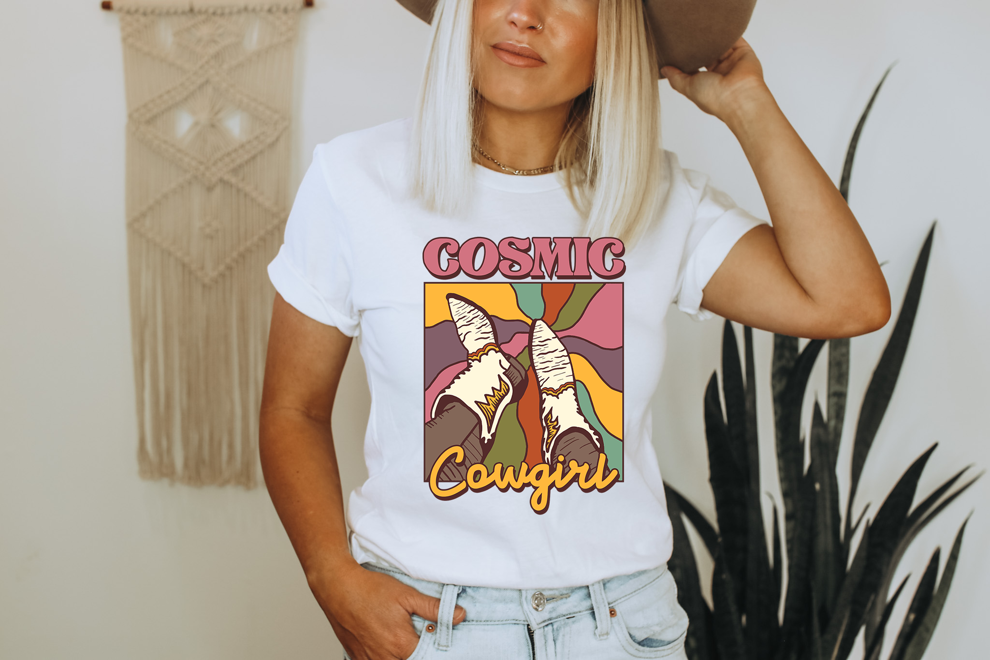 Cosmic Cowgirl Unisex T-shirt, Sweatshirt, Hoodie, Long Sleeve Tee - T-Shirt, Sweatshirt, Hoodie