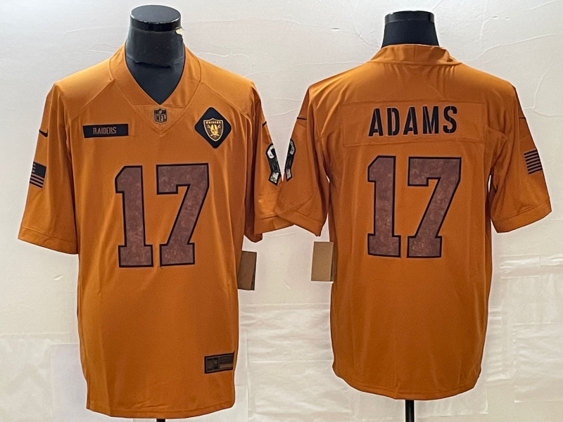 Men's Las Vegas Raiders Davante Adams Brown 2023 Salute To Service Limited Jersey football jersey product view 1