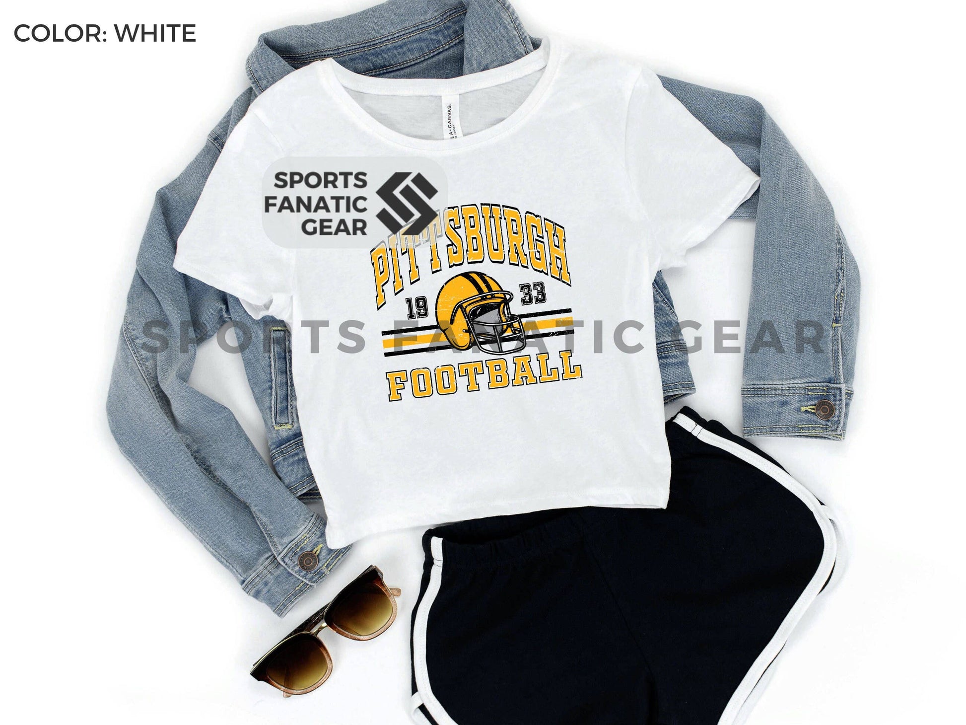 Pittsburgh Vintage Flowy Crop Tee - Lightweight Style Unisex T-shirt, Sweatshirt, Hoodie, Long Sleeve Tee - T-Shirt, Sweatshirt, Hoodie