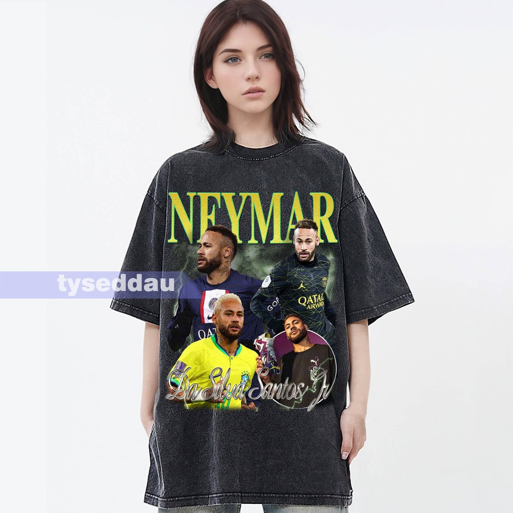 Neymar Vintage Graphic Unisex  Forward Tee Unisex T-shirt, Sweatshirt, Hoodie, Long Sleeve Tee - T-Shirt, Sweatshirt, Hoodie