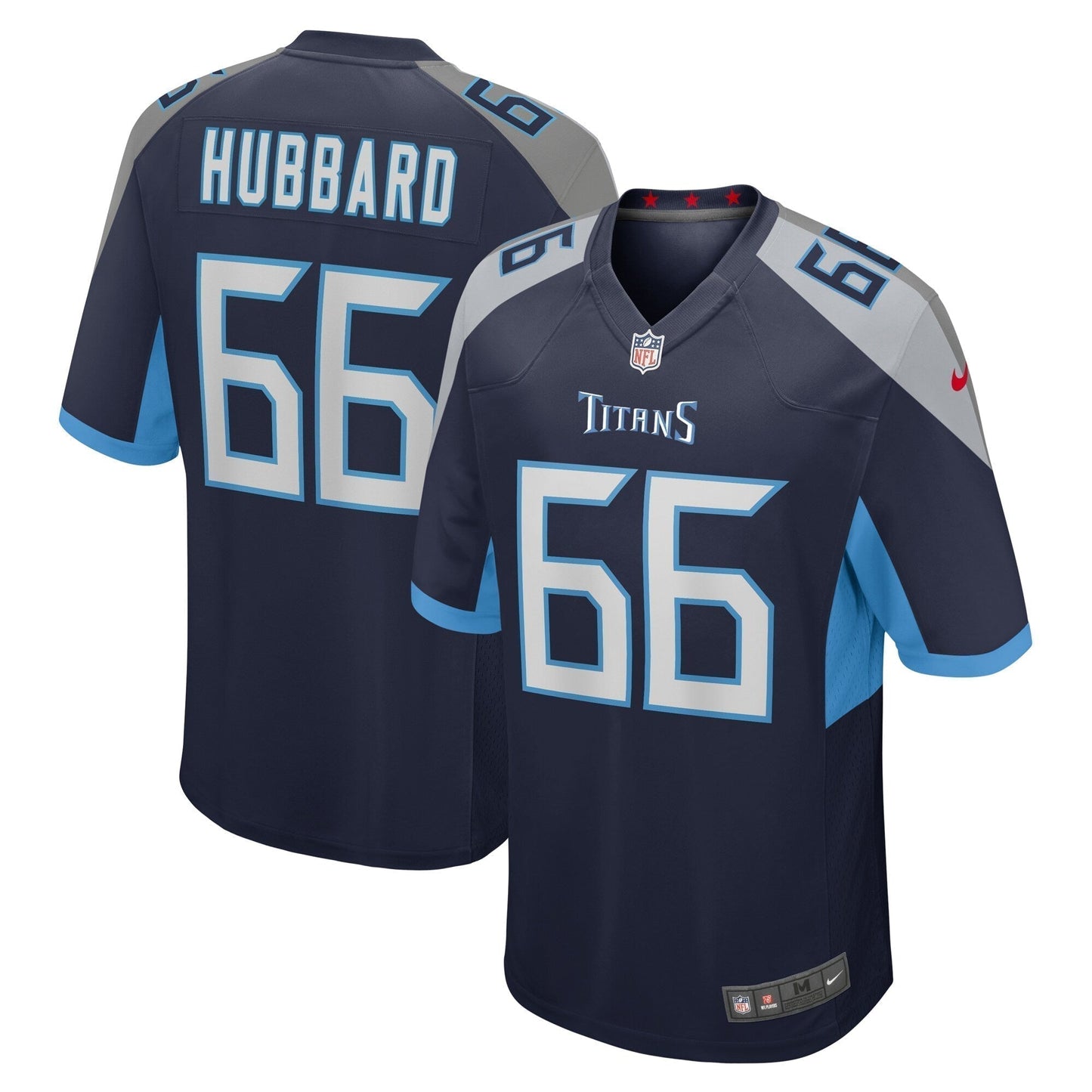 Chris Hubbard Tennessee Titans Team Game Jersey - Navy football jersey product view 1