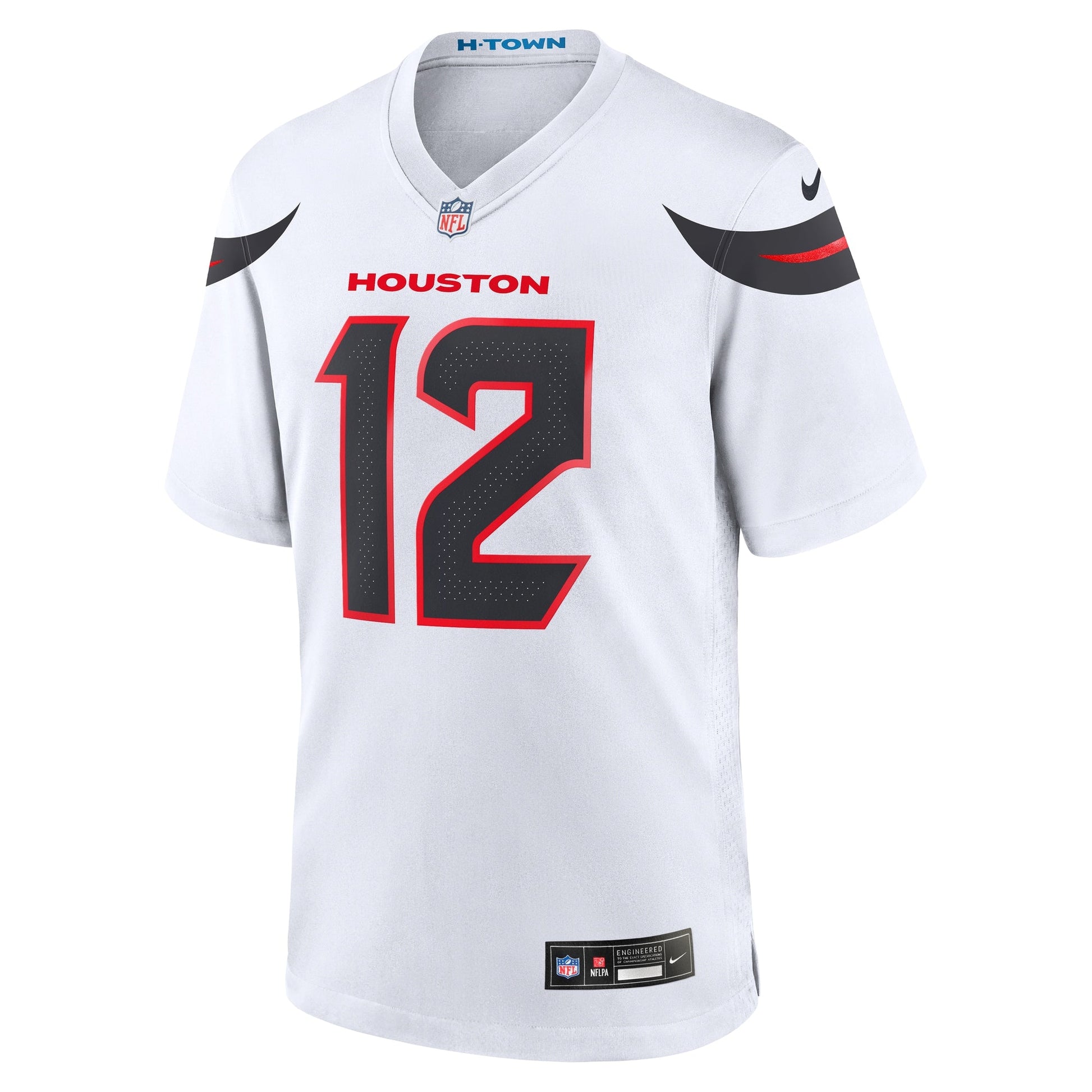 Nico Collins Houston Texans Game Jersey - White football jersey product view 2