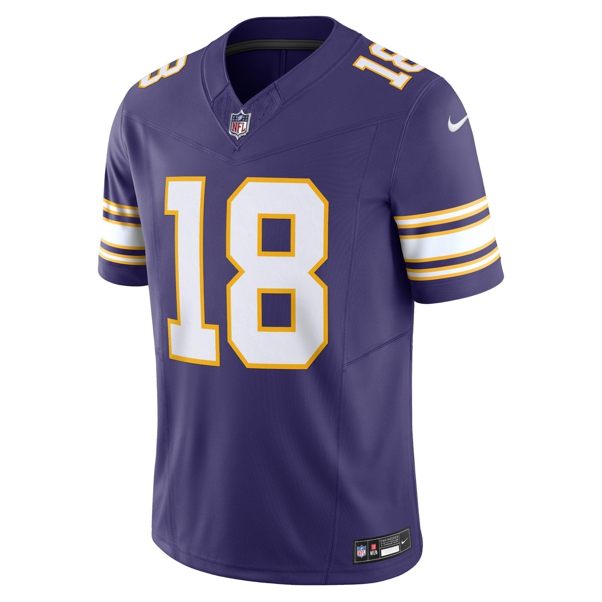 Justin Jefferson Minnesota Vikings Vapor F.U.S.E. Limited Jersey - Purple football jersey product view 2