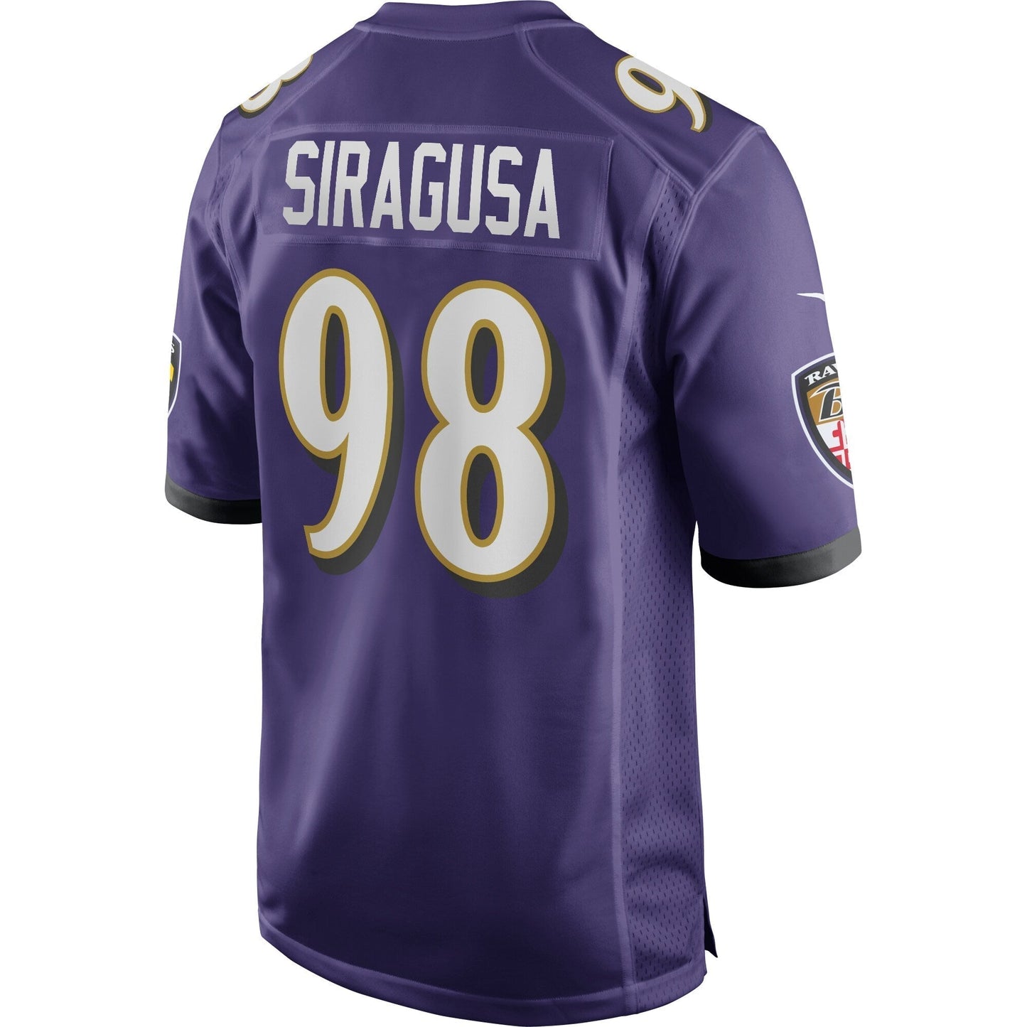 Tony Siragusa Baltimore Ravens Game Retired Jersey - Purple football jersey product view 3