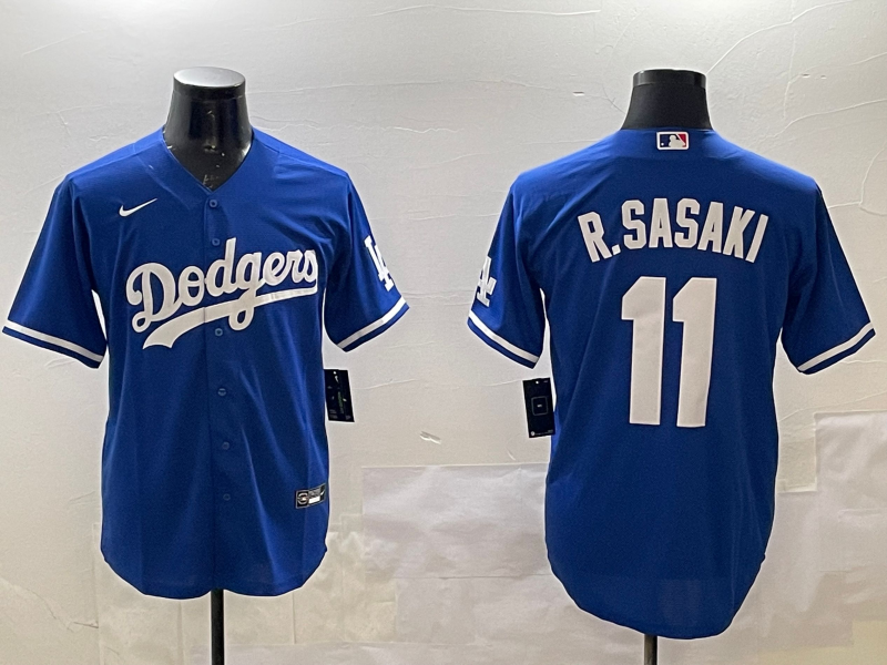 Men's Los Angeles Dodgers Roki Sasaki Royal Alternate Replica Team Jersey baseball jersey product view 1