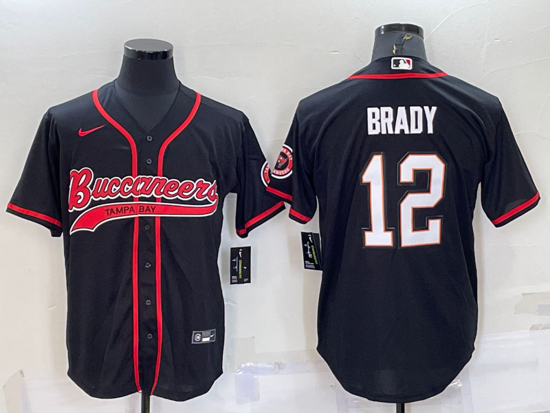 Men's Tampa Bay Buccaneers Tom Brady Black Game Jersey Joint Edition football jersey product view 1