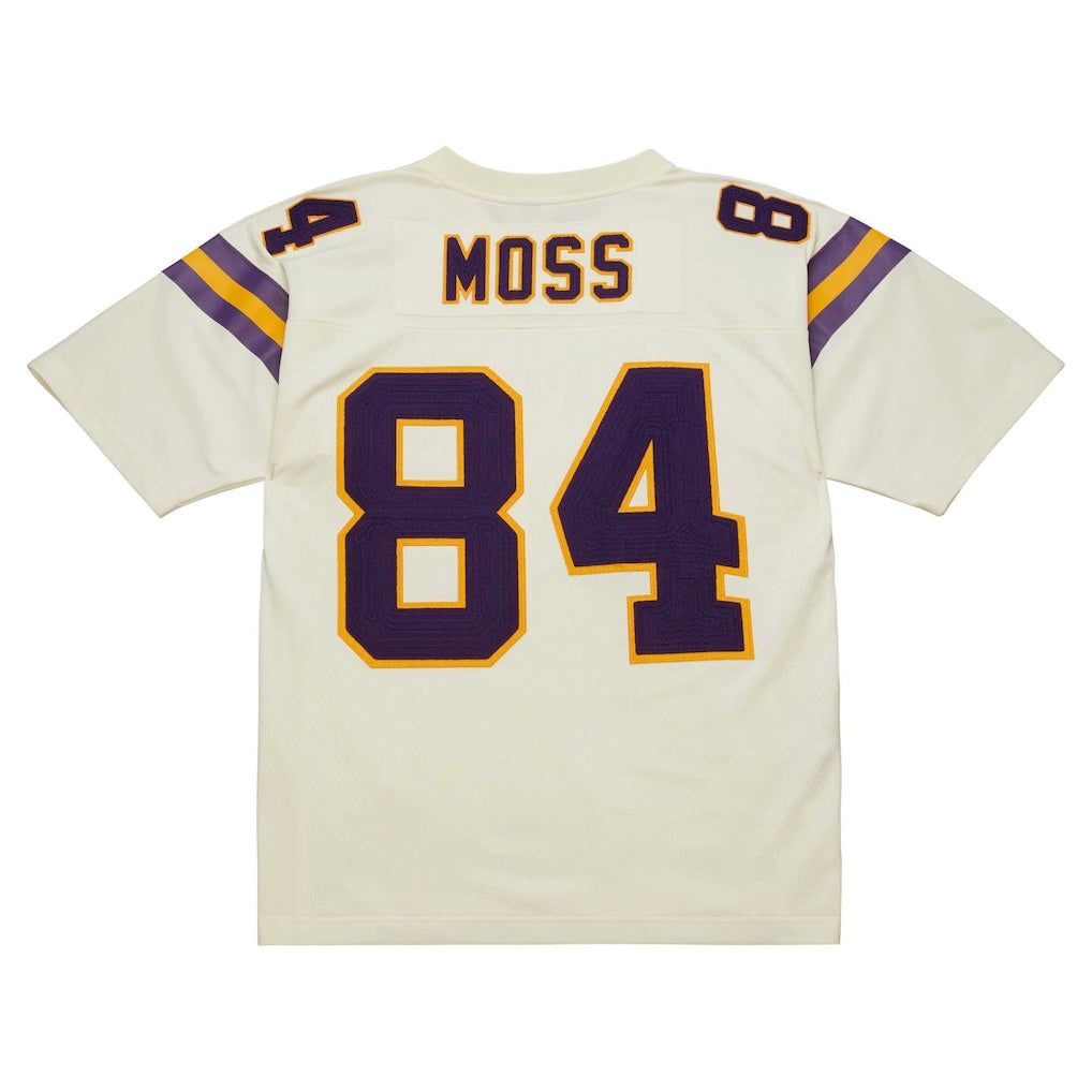 M.Vikings #84 Randy Moss Cream Chainstitch Legacy Jersey football jersey product view 1