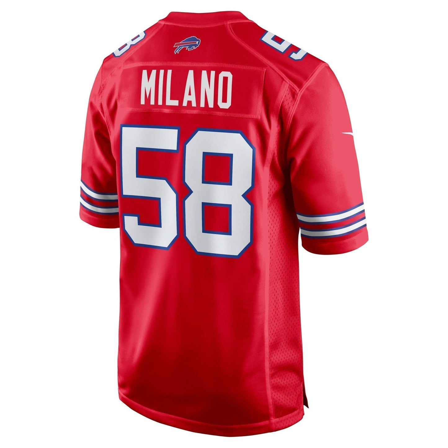 Matt Milano Buffalo Bills Alternate Game Jersey - Red football jersey product view 3