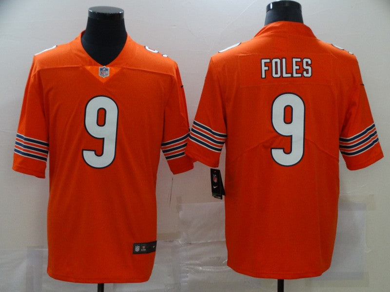 Men's Chicago Bears Nick Foles #9 Orange Game Jersey1 football jersey product view 1