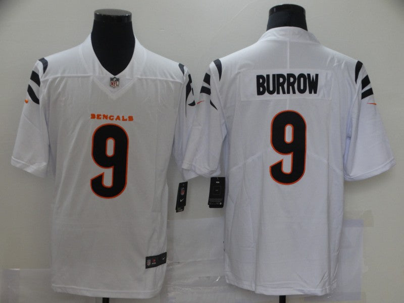 Men's Cincinnati Bengals Joe Burrow #9 White Game Player Jersey1 football jersey product view 1