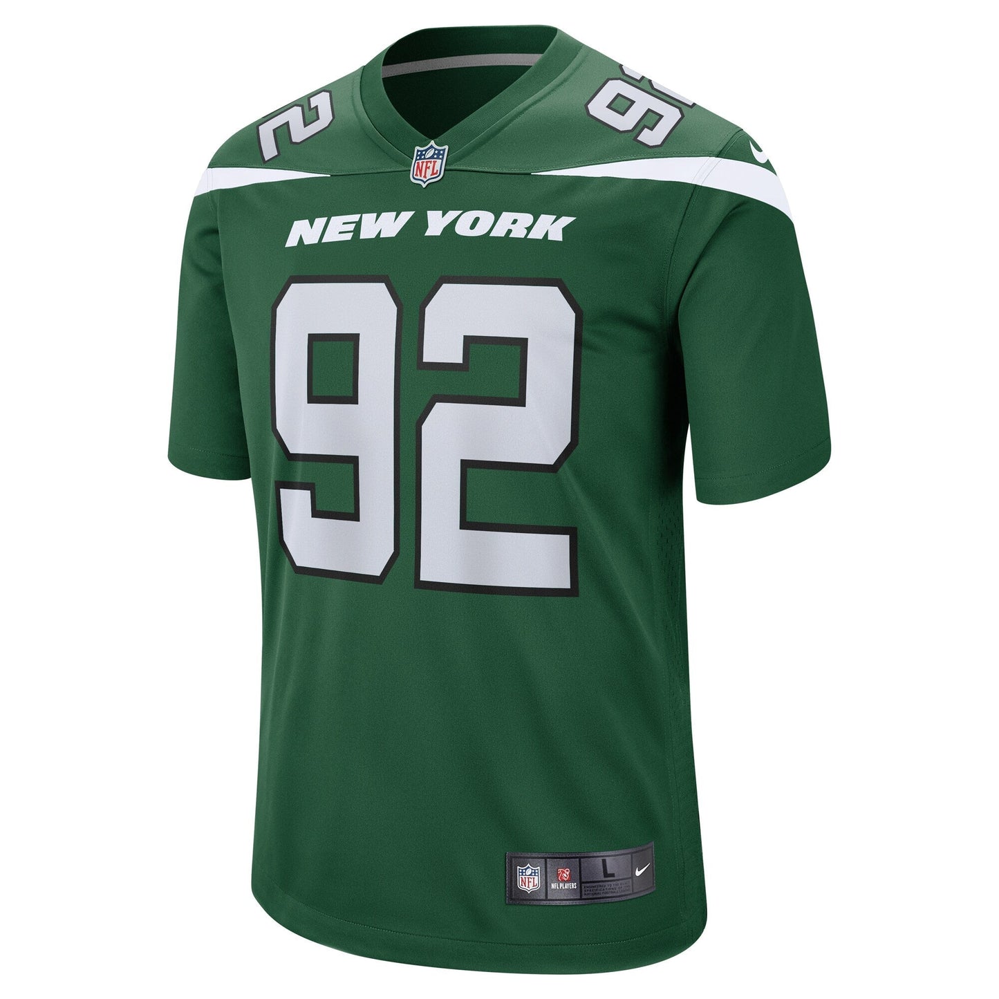 Ifeadi Odenigbo New York Jets Game Jersey - Gotham Green football jersey product view 2
