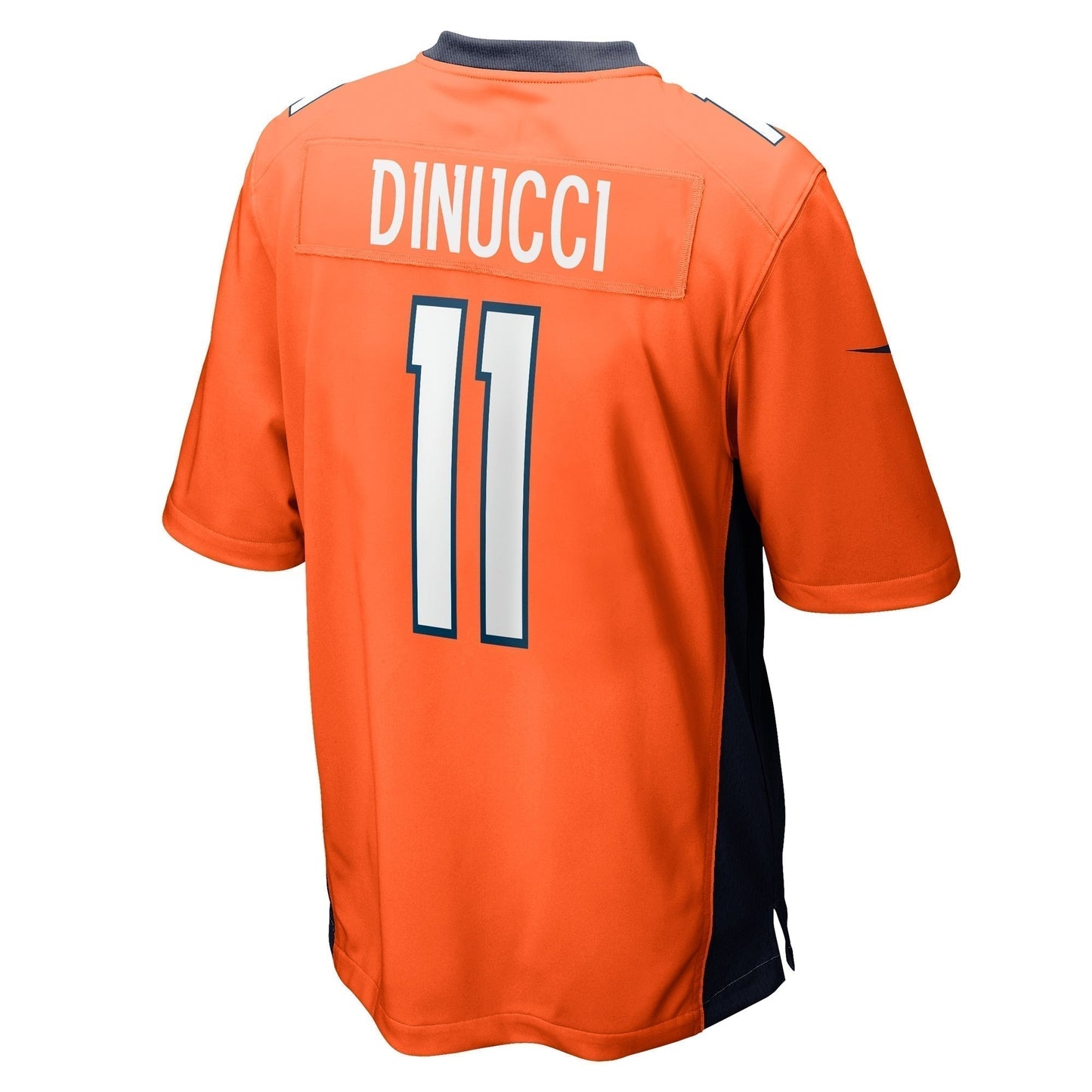 Ben DiNucci Denver Broncos Team Game Jersey - Orange football jersey product view 3