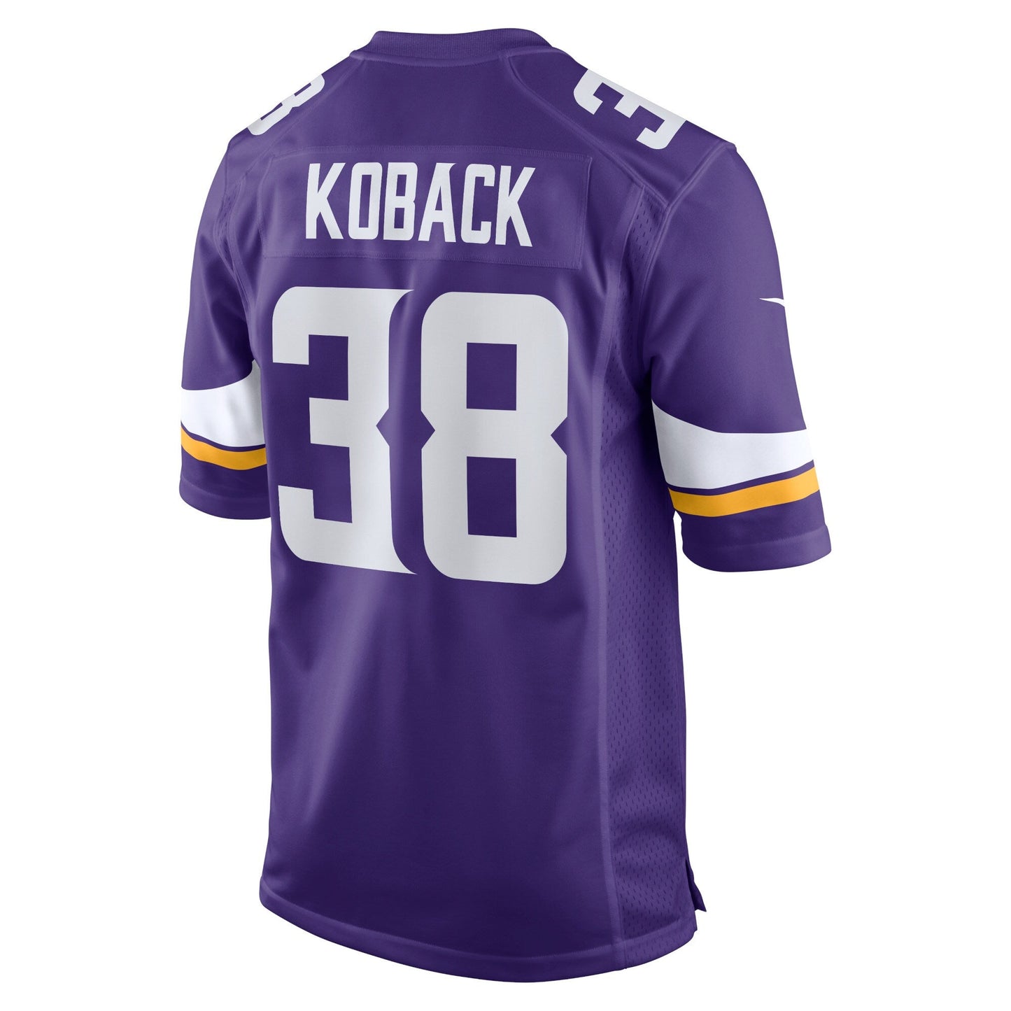 Bryant Koback Minnesota Vikings Home Game Jersey - Purple football jersey product view 3