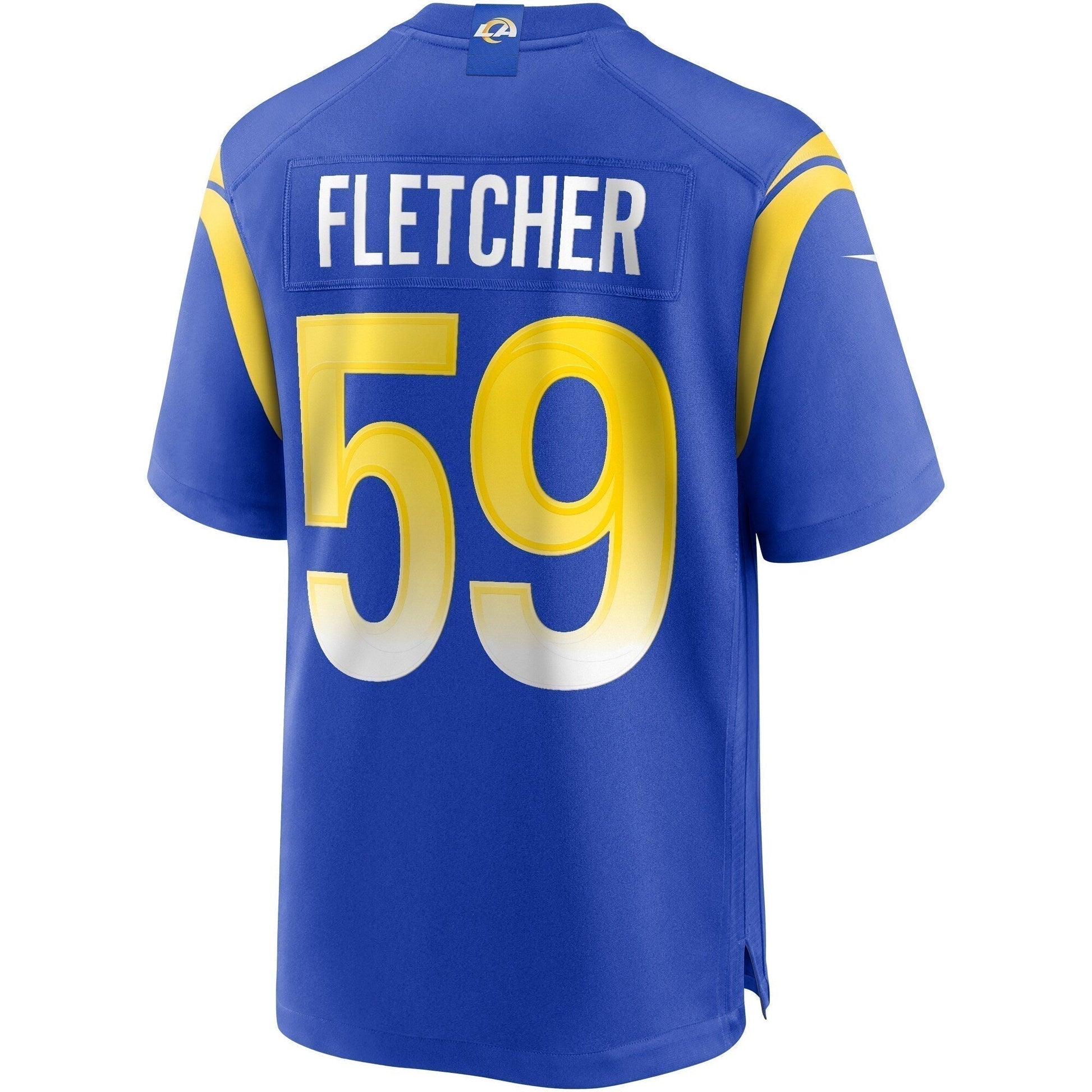 London Fletcher Los Angeles Rams Game Retired Jersey - Royal football jersey product view 3