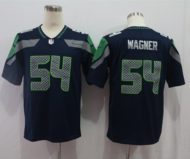 Men's Seattle Seahawks Bobby Wagner Navy Game Team Jersey football jersey product view 1