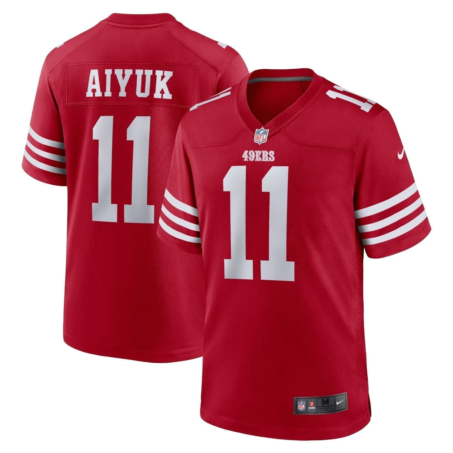 Brandon Aiyuk San Francisco 49ers Team Game Jersey - Scarlet football jersey product view 1