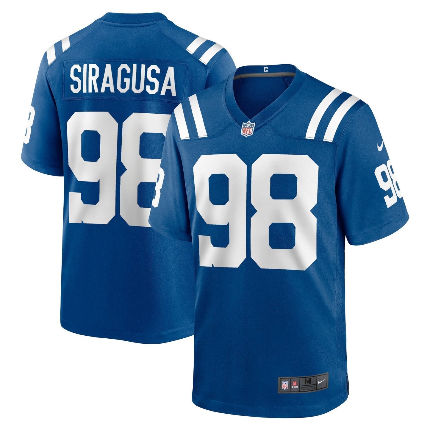 Tony Siragusa Indianapolis Colts Game Retired Jersey - Royal football jersey product view 1