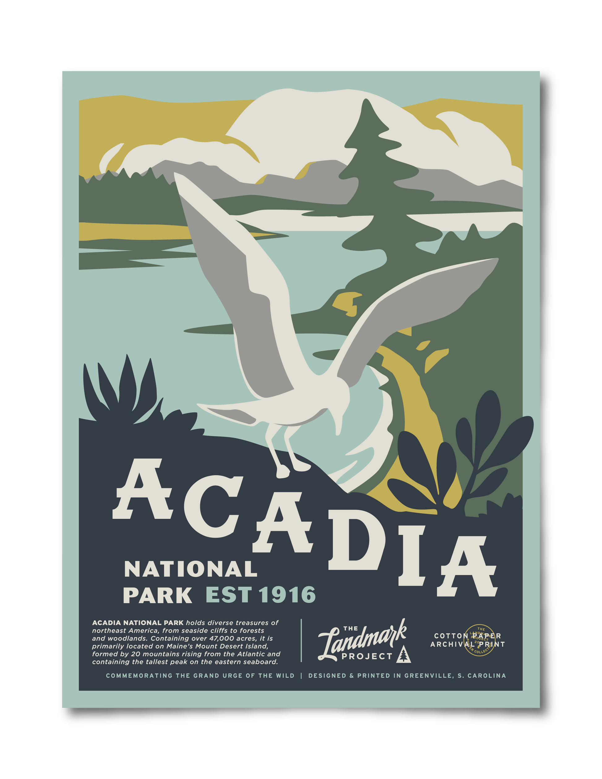 Acadia National Park Poster Unisex T-shirt, Sweatshirt, Hoodie, Long Sleeve Tee - T-Shirt, Sweatshirt, Hoodie