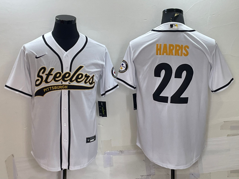 Men's Pittsburgh Steelers Najee Harris White Player Jersey football jersey product view 1