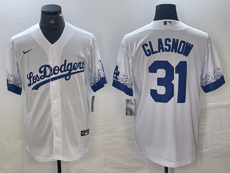 Men's Los Angeles Dodgers Tyler Glasnow White Game Jersey baseball jersey product view 1