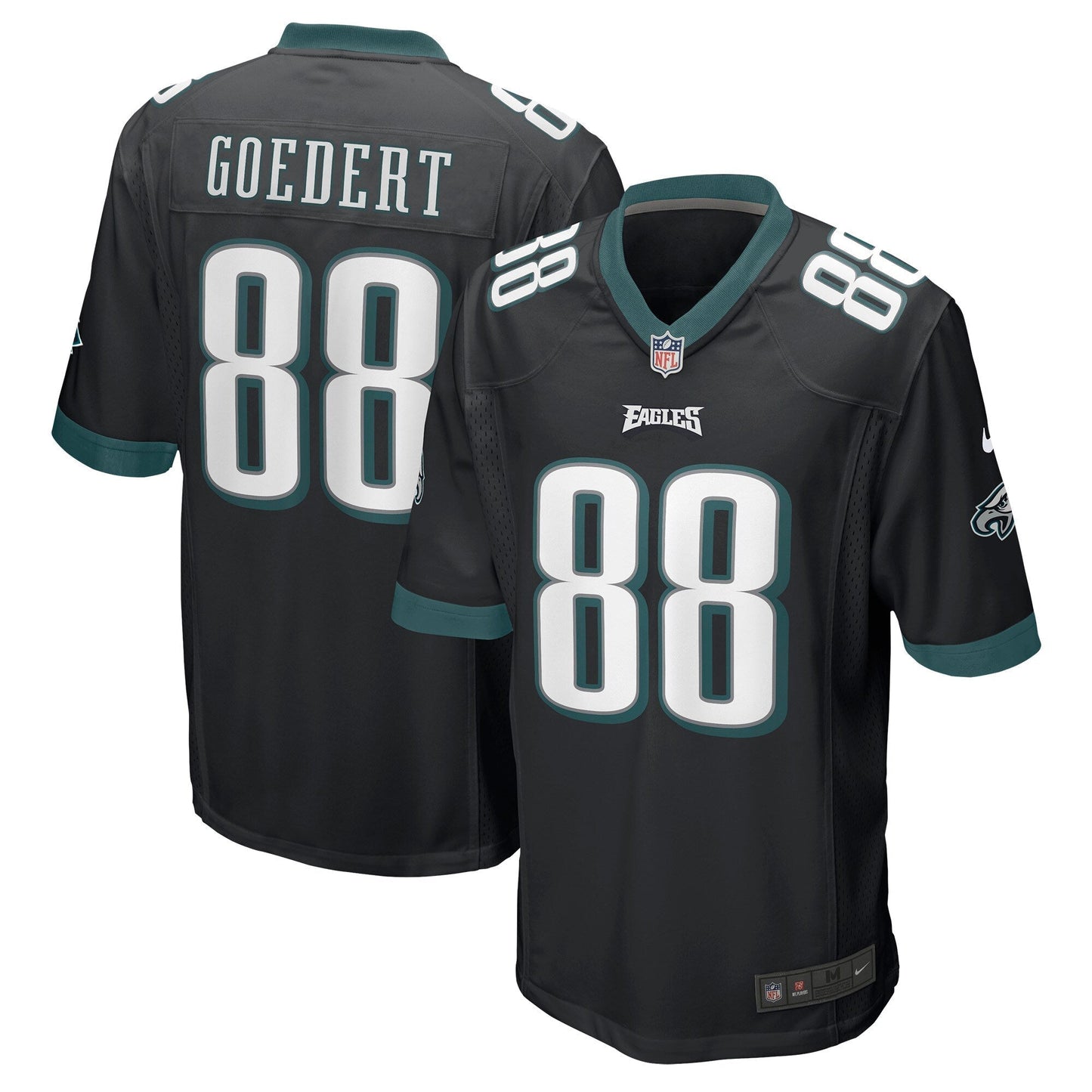 Dallas Goedert Philadelphia Eagles Game Jersey - Black football jersey product view 1