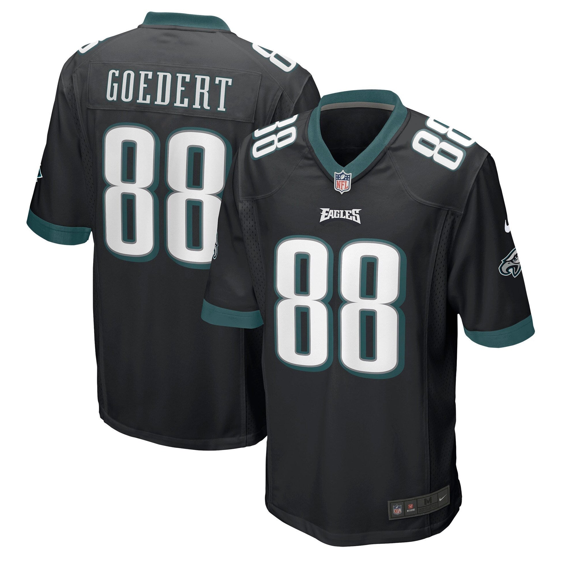 Dallas Goedert Philadelphia Eagles Game Jersey - Black football jersey product view 1