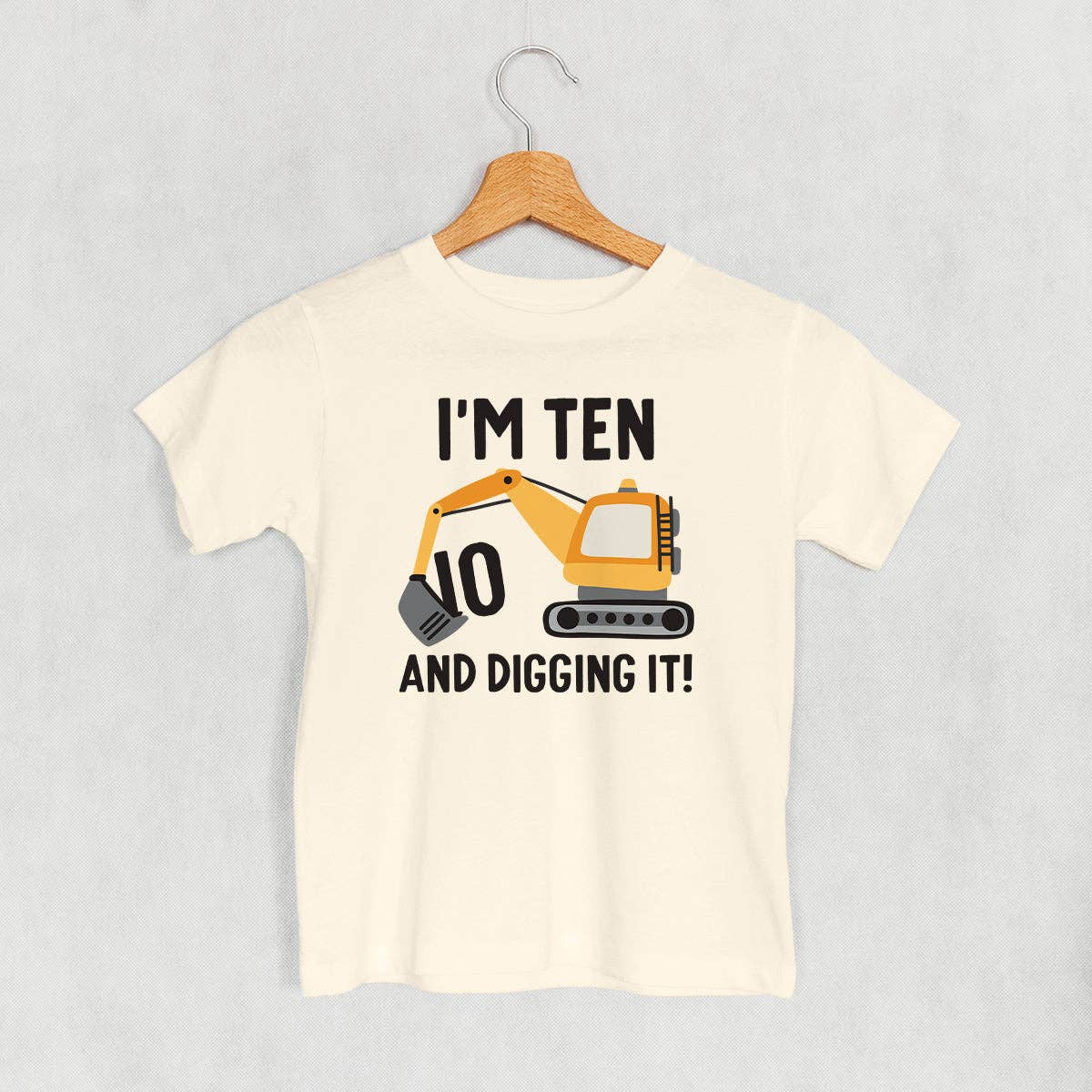 I'm 10 and Digging It (Kids) Unisex T-shirt, Sweatshirt, Hoodie, Long Sleeve Tee - T-Shirt, Sweatshirt, Hoodie