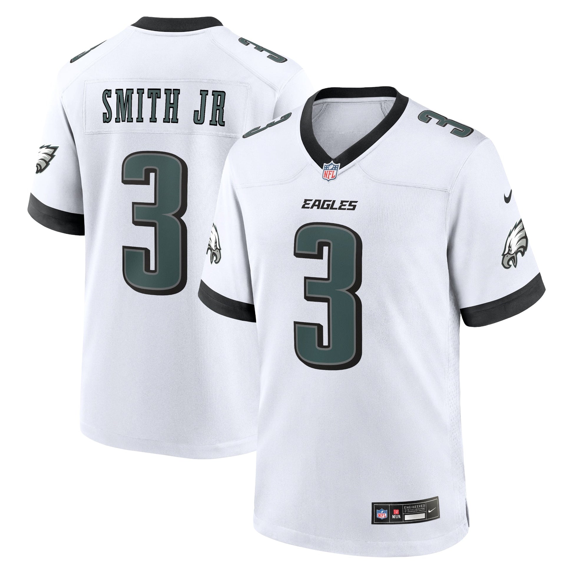 Nolan Smith Philadelphia Eagles White Game Jersey - White football jersey product view 1