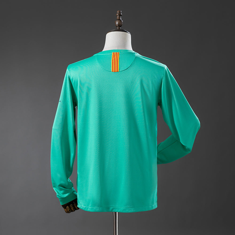 Barcelona 10/11 Away Long Sleeve Retro Jersey sports jersey product view 2