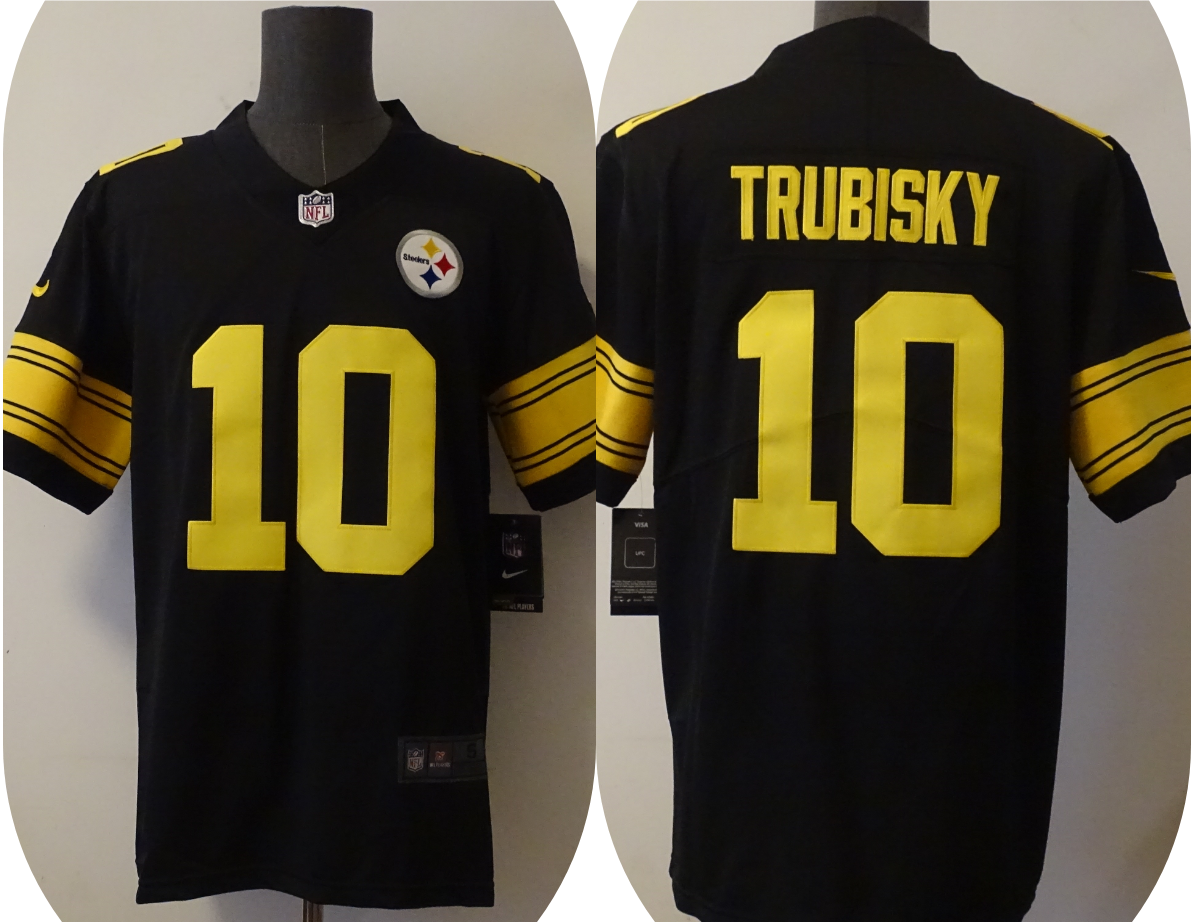 Men's Pittsburgh Steelers Mitchell Trubisky Black Alternate Legend Jersey football jersey product view 1