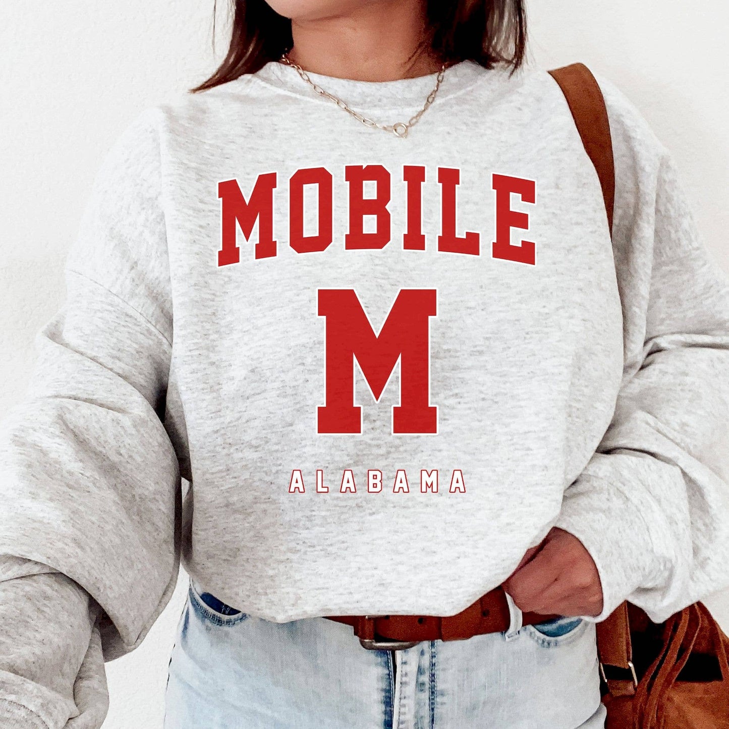 Vintage Mobile Alabama Crewneck Sweatshirt Sweatshirt Unisex T-shirt, Sweatshirt, Hoodie, Long Sleeve Tee - T-Shirt, Sweatshirt, Hoodie