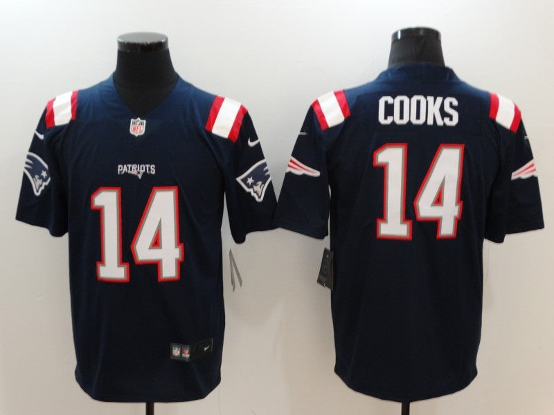 Men's New England Patriots Brandin Cooks #14 Navy Game Jersey1 football jersey product view 1