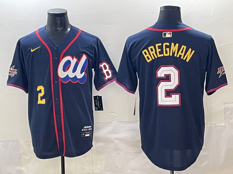 Men's American League Alex Bregman Navy 2025 All-Star Edition Limited Player Jersey baseball jersey product view 1