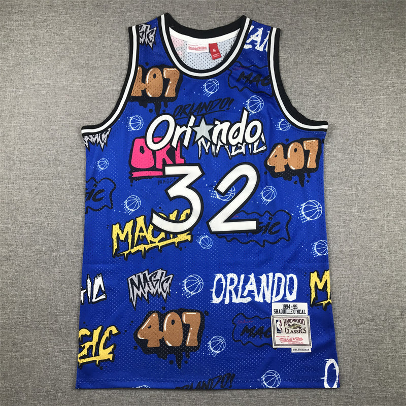 Magic #32 Graffiti Jersey basketball jersey product view 1