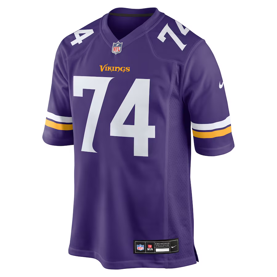 Men's Minnesota Vikings Donovan Jackson Purple 2025 NFL Draft First Round Pick Game Jersey football jersey product view 2