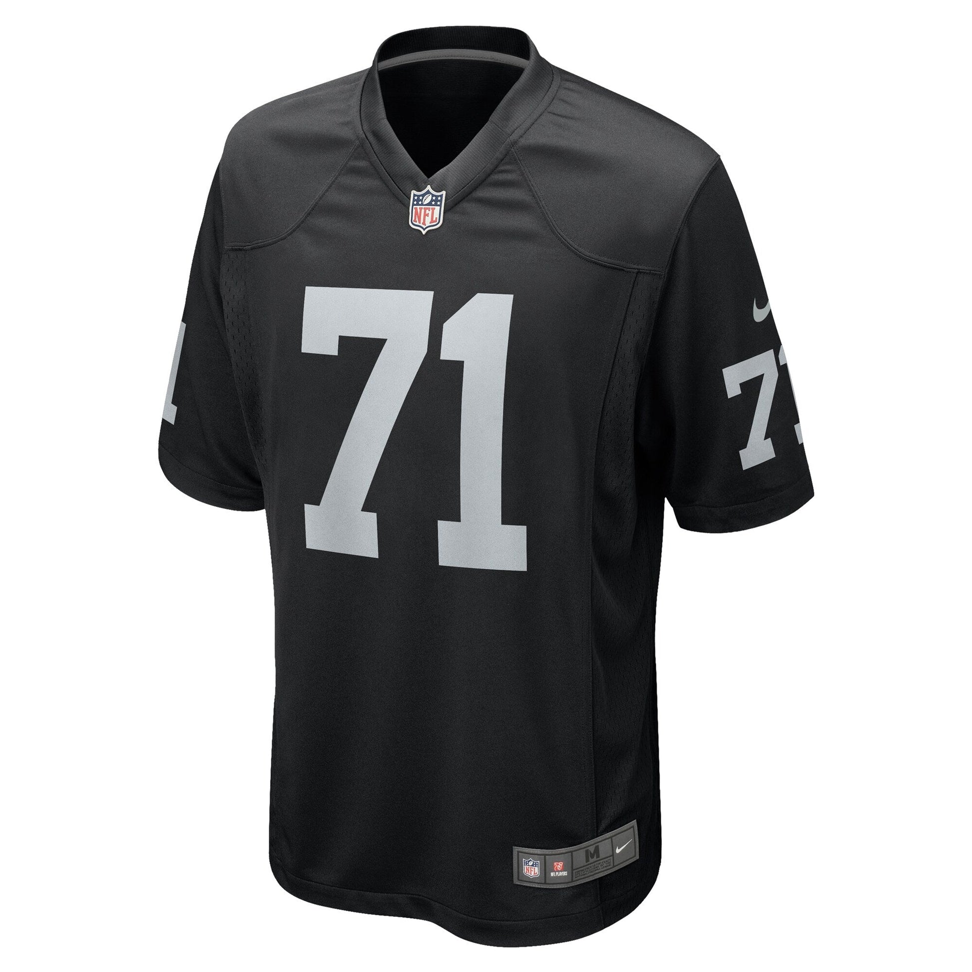 Justin Herron Las Vegas Raiders Team Game Jersey - Black football jersey product view 2