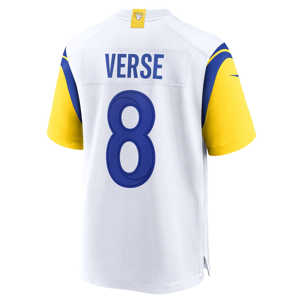 LA.Rams #8 Jared Verse White Game Jersey football jersey product view 1