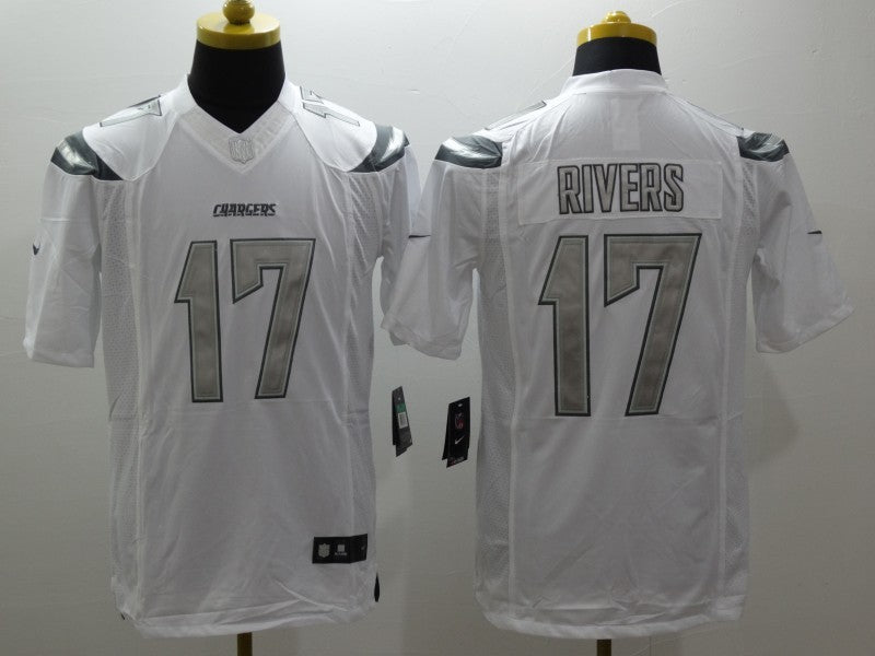 Men's Los Angeles Chargers Philip Rivers #17 White Player Game Jersey1 football jersey product view 1