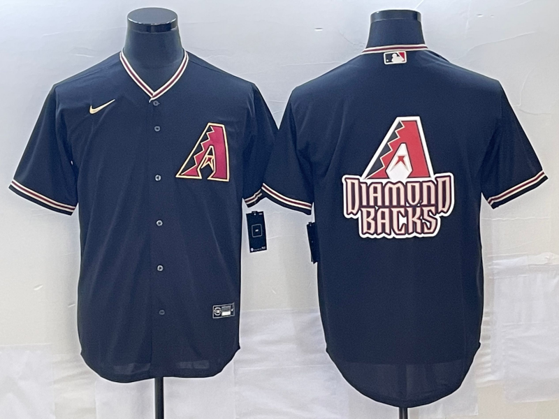 Men's Arizona Diamondbacks Black Replica Player Jersey baseball jersey product view 1
