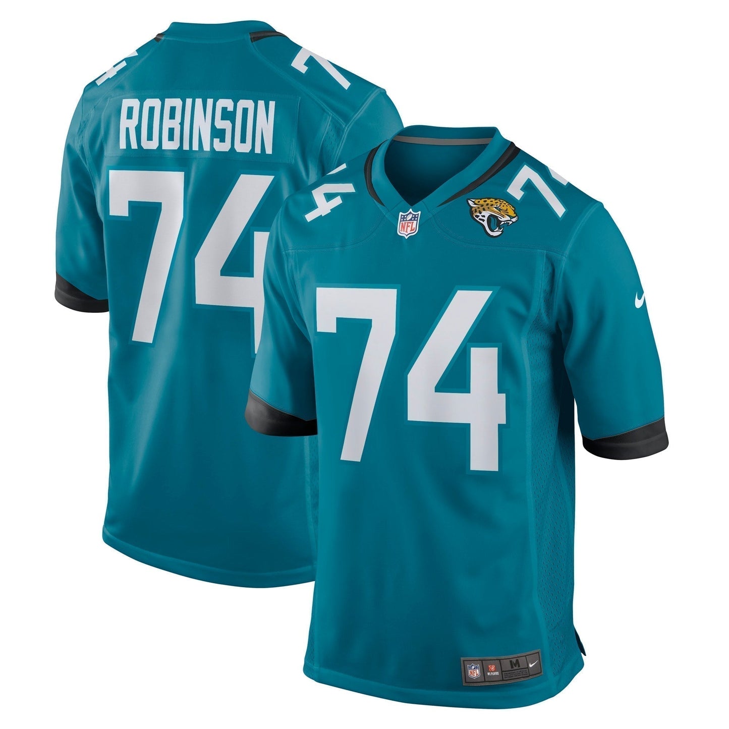 Cam Robinson Jacksonville Jaguars Game Jersey - Teal football jersey product view 1