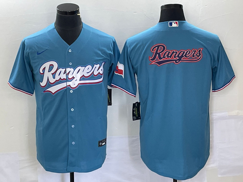 Men's Texas Rangers Blue Replica Team Jersey1 baseball jersey product view 1