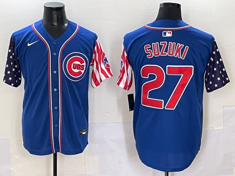 Men's Chicago Cubs Seiya Suzuki Royal Limited Player Jersey baseball jersey product view 1