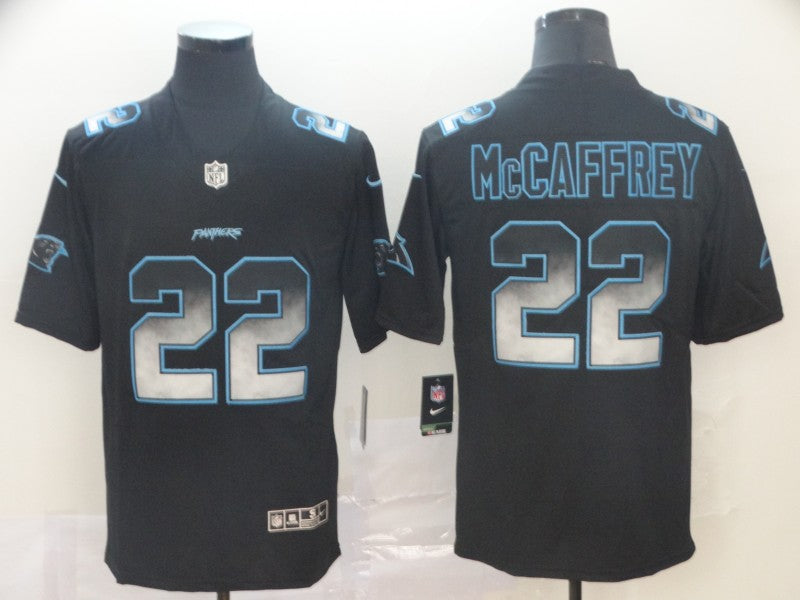 Men's Carolina Panthers #22 Christian McCaffrey Black Alternate Game Jersey1 football jersey product view 1