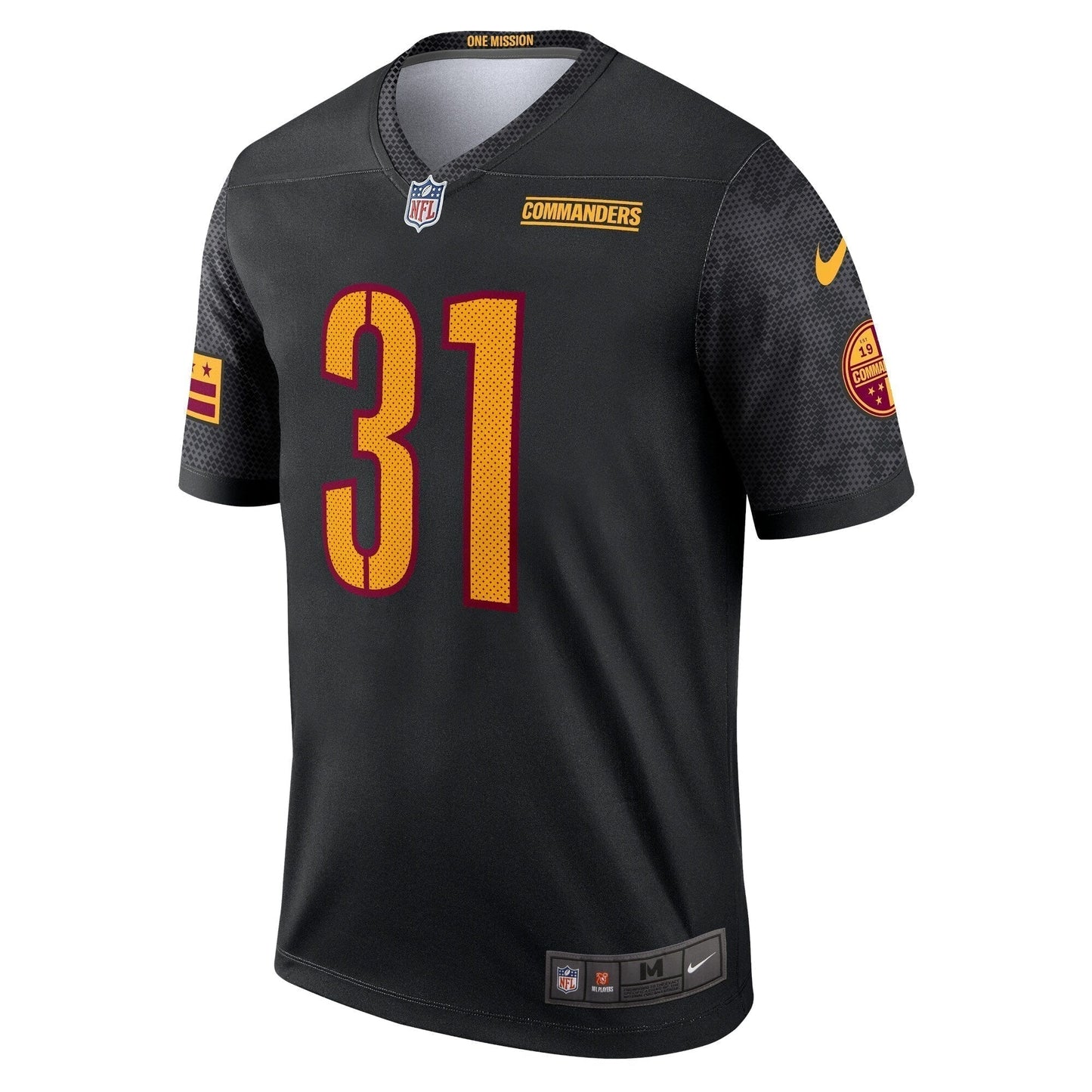 Kamren Curl Washington Commanders Alternate - Black football jersey product view 2