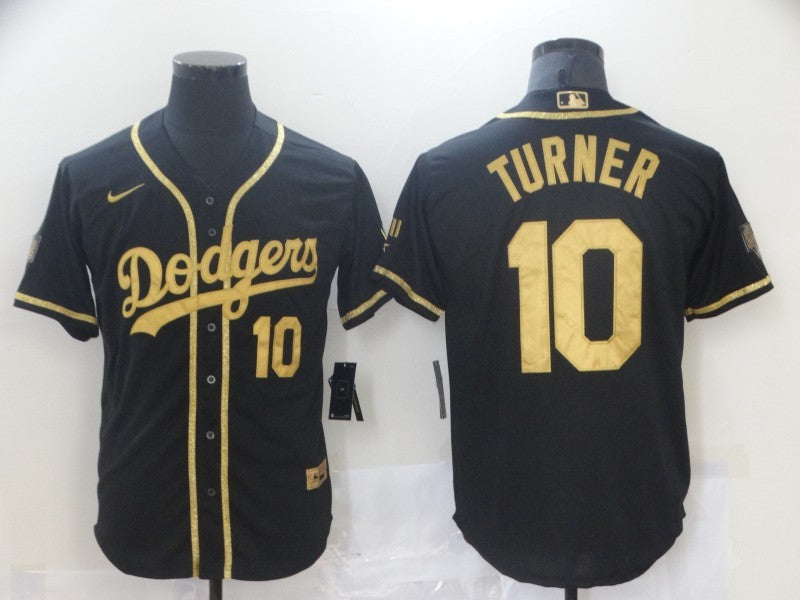 Men's Los Angeles Dodgers Justin Turner #10 Black Fashion Stitched Jersey1 baseball jersey product view 1