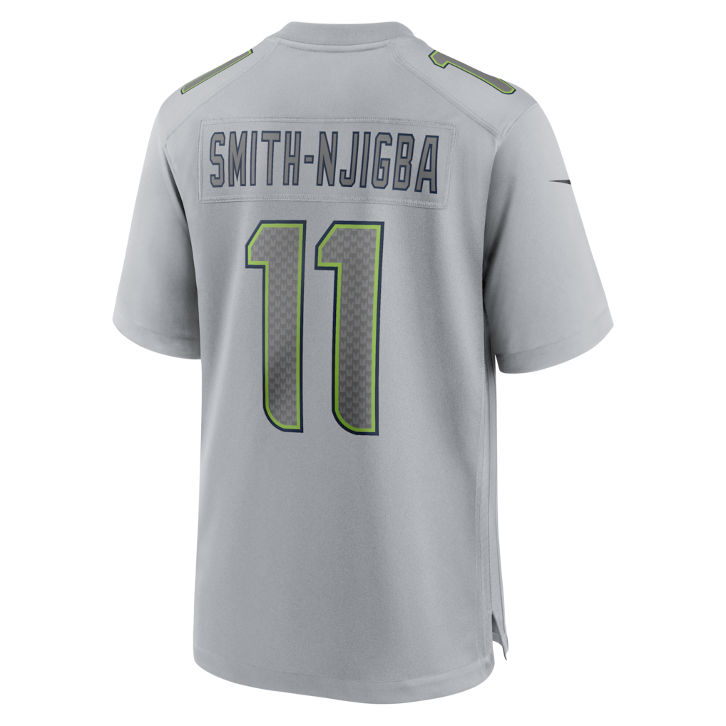 S.Seahawks #11 Jaxon Smith-Njigba Gray Atmosphere Fashion Game Jersey football jersey product view 1