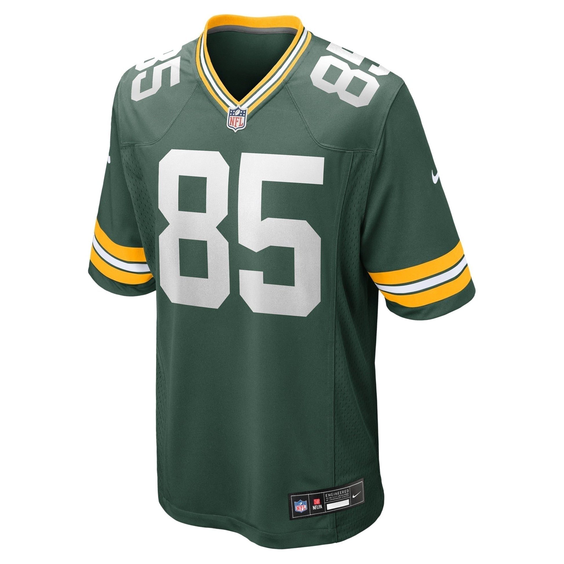 Tucker Kraft Green Bay Packers Game Jersey - Green football jersey product view 2