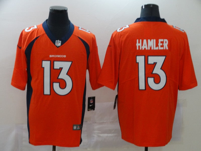 Men's Denver Broncos KJ Hamler Orange Game Jersey football jersey product view 1