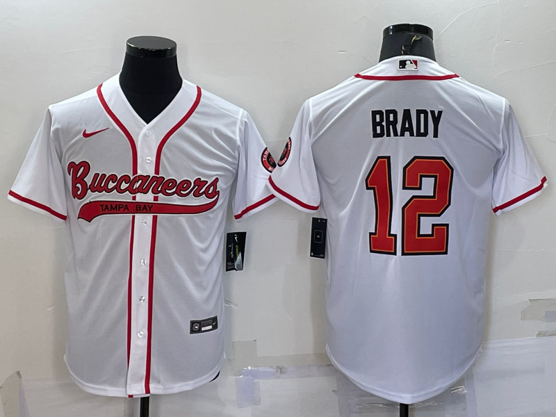 Men's Tampa Bay Buccaneers Tom Brady White Game Jersey Joint Edition football jersey product view 1